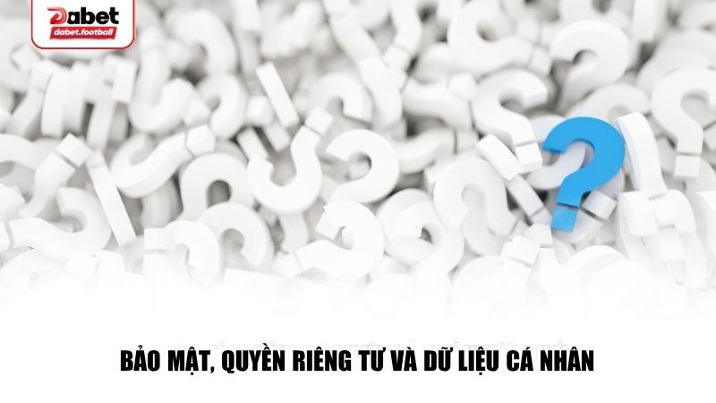 Bảo mật, quyền riêng tư và dữ liệu cá nhân