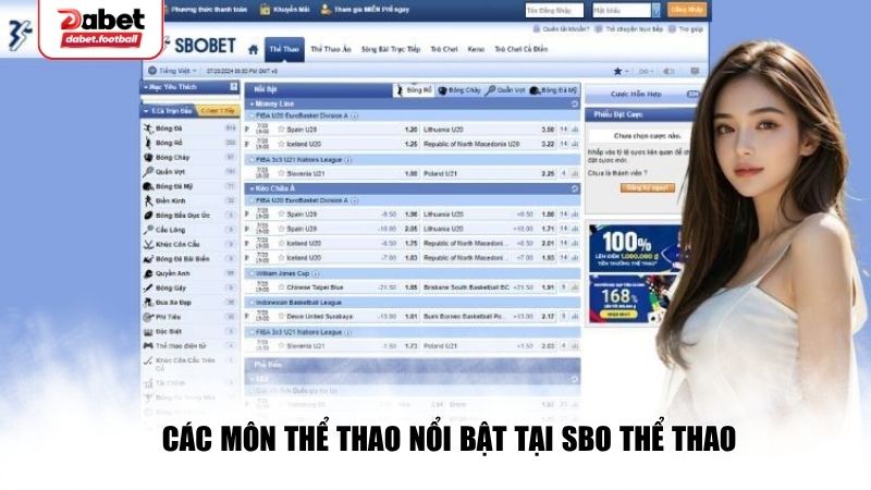 Các môn thể thao nổi bật tại SBO Thể Thao